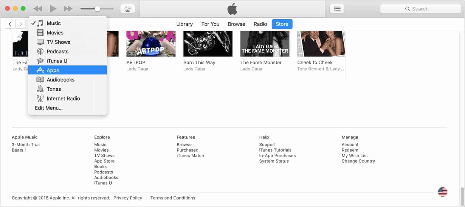 iTunes app App Store