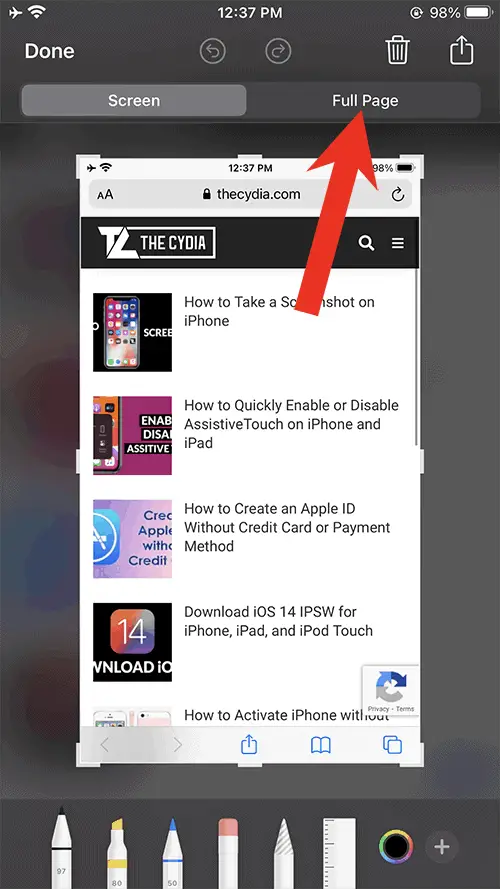 screen capture for safari
