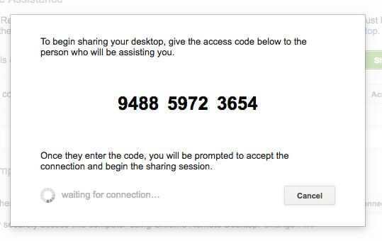 Chrome Remote Desktop Access Code