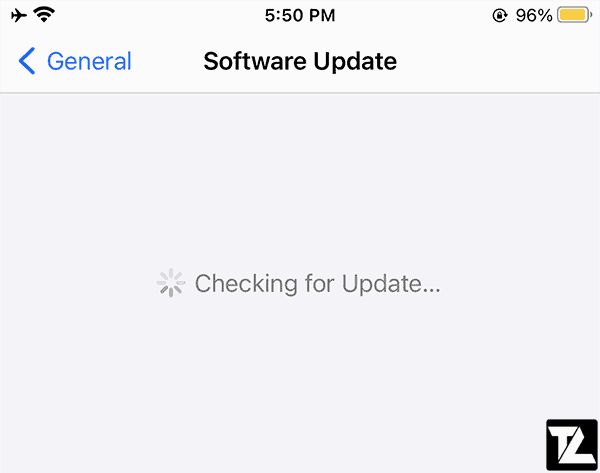 iPhone Check for Software Updates