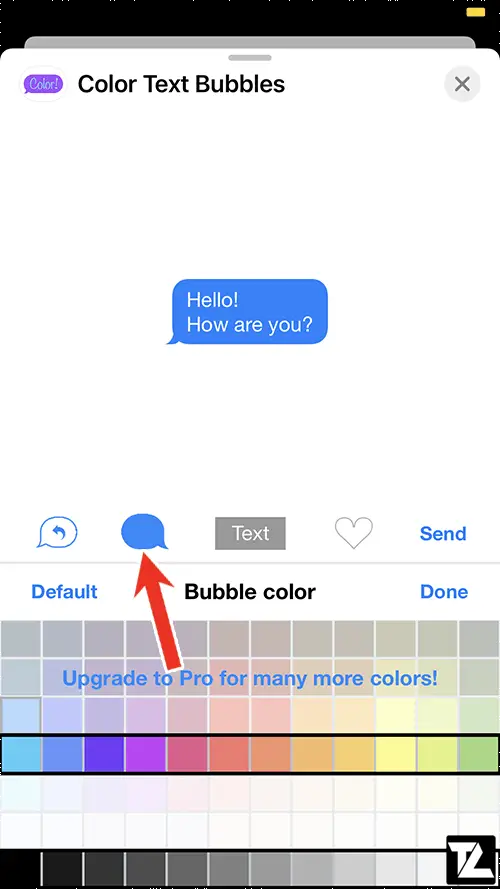 Color Text Bubbles Select Bubble icon