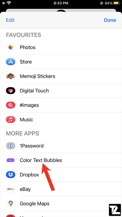 Color Text Bubbles iMessage keyboard extension