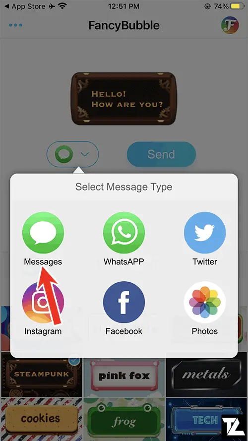 FancyBubble Select Messages App