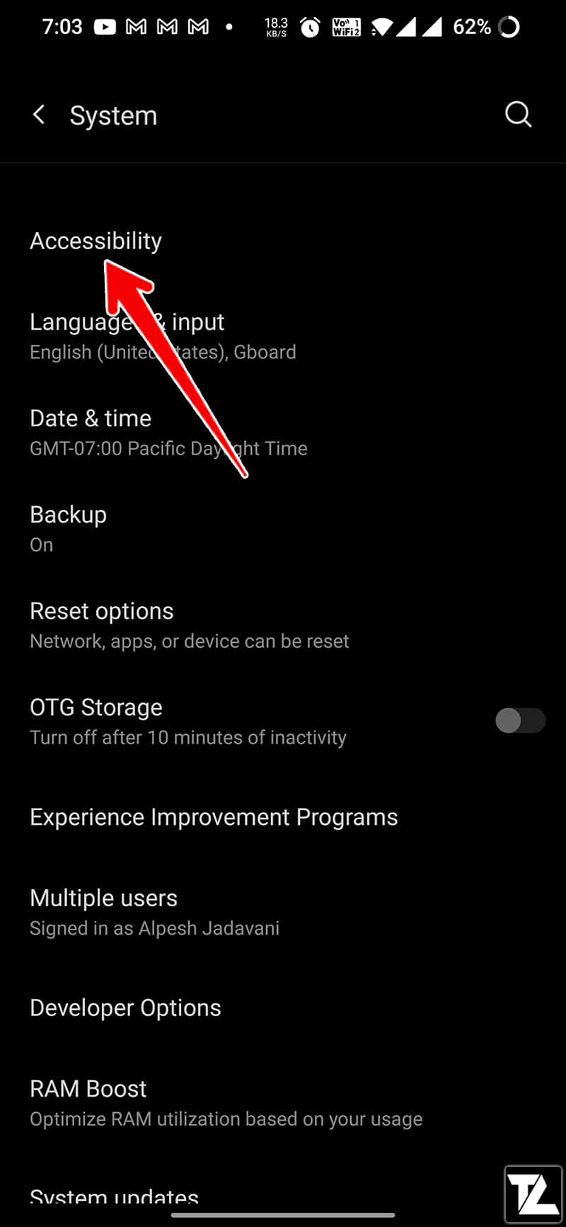 Android System Settings - Accessibility