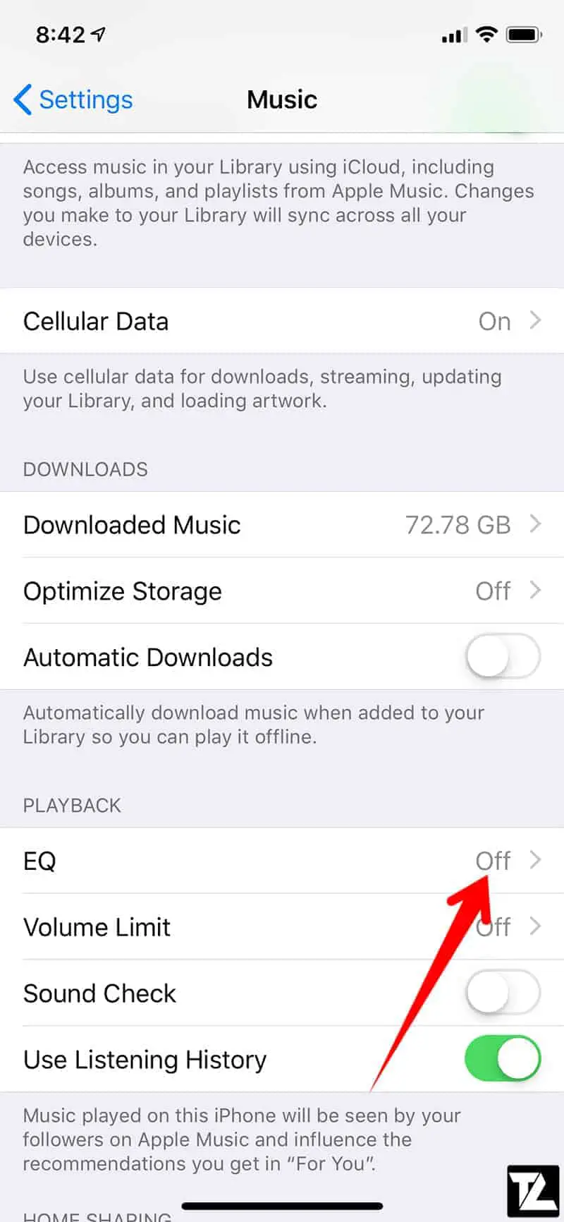 iOS Music App EQ Settings