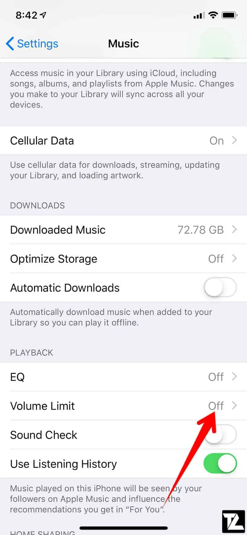 iOS Music App Volume Limit Settings